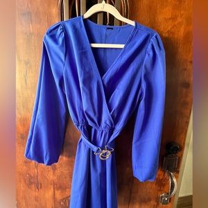 Blue belted dress Large